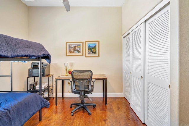 282 Camino Del Postigo, Escondido, CA 92029 - bedroom featuring wood finished floors and a closet