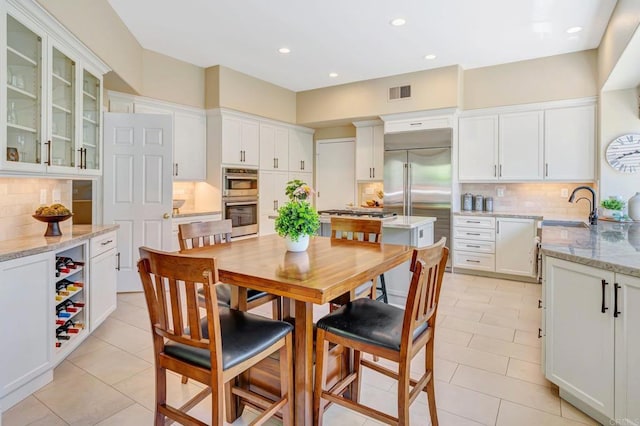 282 Camino Del Postigo, Escondido, CA 92029 - dining space featuring light tile patterned floors and recessed lighting
