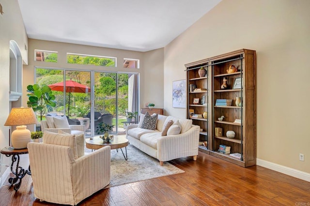 282 Camino Del Postigo, Escondido, CA 92029 - living room with wood finished floors, a towering ceiling, and arched walkways