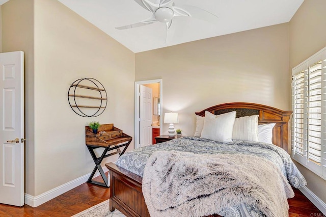 282 Camino Del Postigo, Escondido, CA 92029 - bedroom with multiple windows, wood finished floors, and a ceiling fan