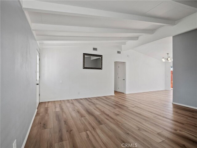 27545 Santa Clarita Rd, Saugus, CA 91350 - unfurnished room with a chandelier and wood finished floors