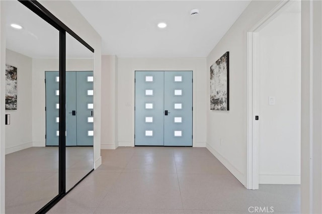2901 N Biskra Rd, Palm Springs, CA 92262 - corridor featuring french doors and recessed lighting
