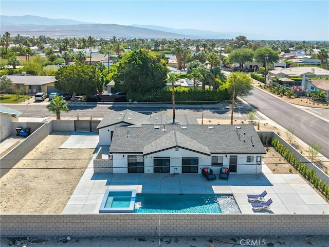 2901 N Biskra Rd, Palm Springs, CA 92262 - aerial perspective of suburban area featuring a pool and a mountainous background