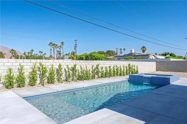2901 N Biskra Rd, Palm Springs, CA 92262 - view of swimming pool with a fenced backyard, a pool with connected hot tub, and a patio area