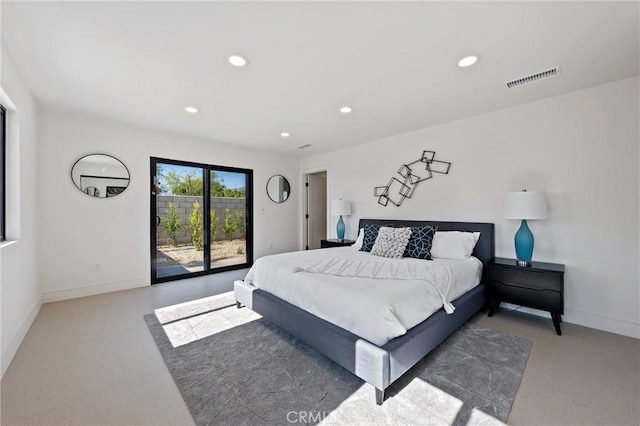 2901 N Biskra Rd, Palm Springs, CA 92262 - bedroom featuring access to exterior and recessed lighting