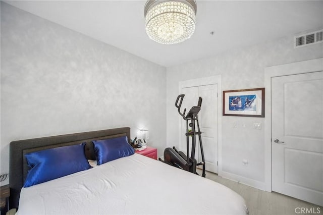 24545 Town Center Dr Unit 5405, Valencia, CA 91355 - bedroom with a chandelier