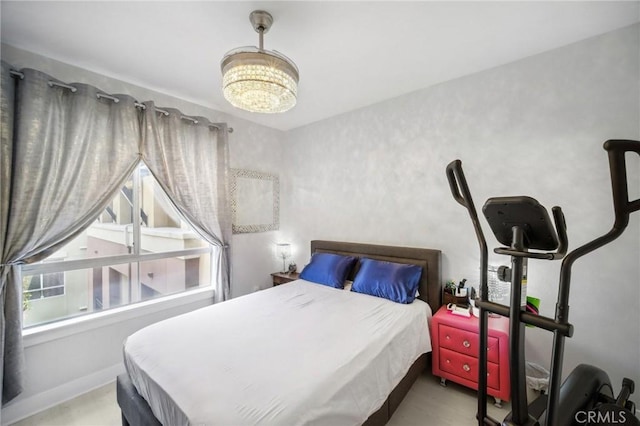24545 Town Center Dr Unit 5405, Valencia, CA 91355 - bedroom featuring a chandelier