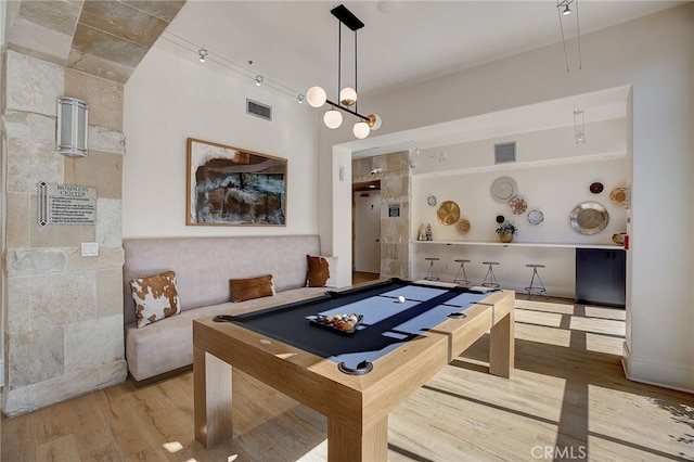 24545 Town Center Dr Unit 5405, Valencia, CA 91355 - recreation room featuring billiards table and wood finished floors