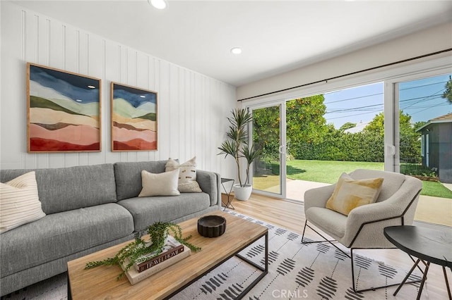 17139 Strathern St, Van Nuys, CA 91406 - living area with wood finished floors and recessed lighting