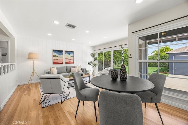 17139 Strathern St, Van Nuys, CA 91406 - dining space with light wood-style floors and recessed lighting