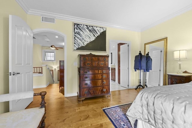 301 W G St Unit 119, San Diego, CA 92101 - bedroom with wood finished floors and ornamental molding