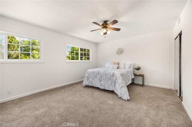 1345 W Valley View Dr, Fullerton, CA 92833 - carpeted bedroom featuring a closet and ceiling fan