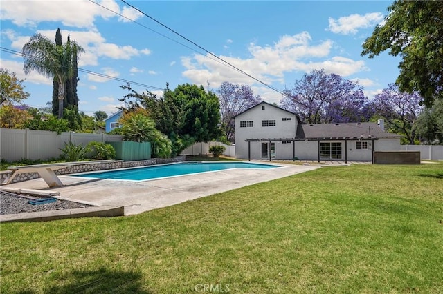 1345 W Valley View Dr, Fullerton, CA 92833 - view of swimming pool featuring a fenced backyard and a patio area