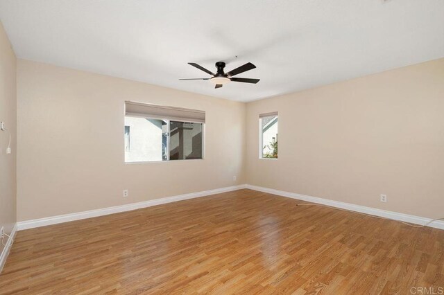 15140 Chase St, North Hills, CA 91343 - empty room with light wood-style floors and ceiling fan