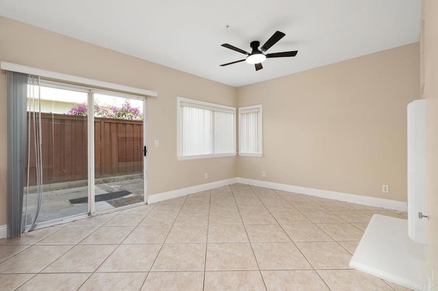 15140 Chase St, North Hills, CA 91343 - empty room featuring ceiling fan and light tile patterned floors