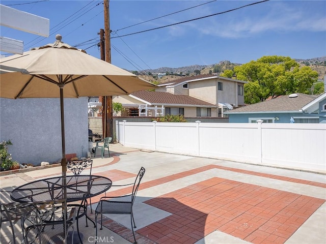 2724 Scott Rd, Burbank, CA 91504 - view of patio / terrace featuring outdoor dining area and a mountain view