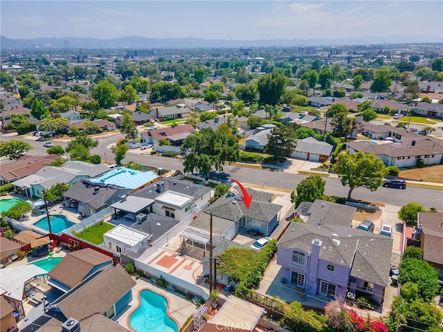 2724 Scott Rd, Burbank, CA 91504 - aerial perspective of suburban area featuring a pool area