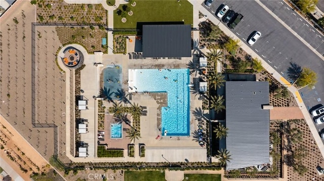 16502 Casa Grande Ave Unit 318, Fontana, CA 92336 - bird's eye view of a pool area