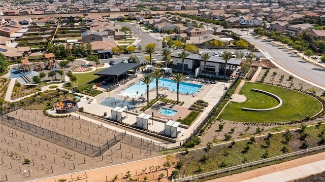 16502 Casa Grande Ave Unit 318, Fontana, CA 92336 - aerial view of residential area with a pool area