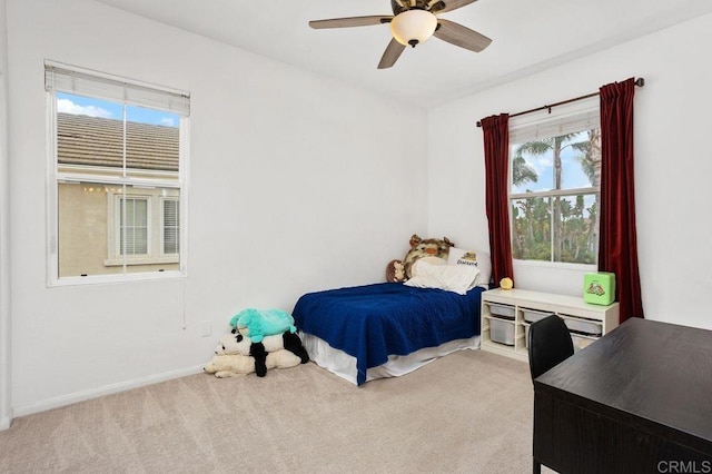 1488 Enchante, Oceanside, CA 92056 - carpeted bedroom with a desk and ceiling fan