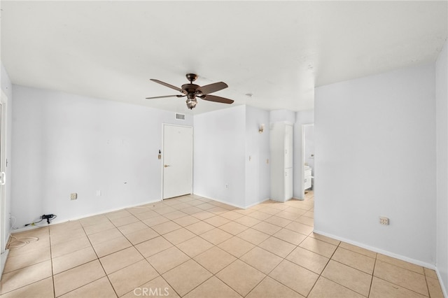 25925 Roanoke Rd, Menifee, CA 92586 - unfurnished room featuring a ceiling fan and light tile patterned floors