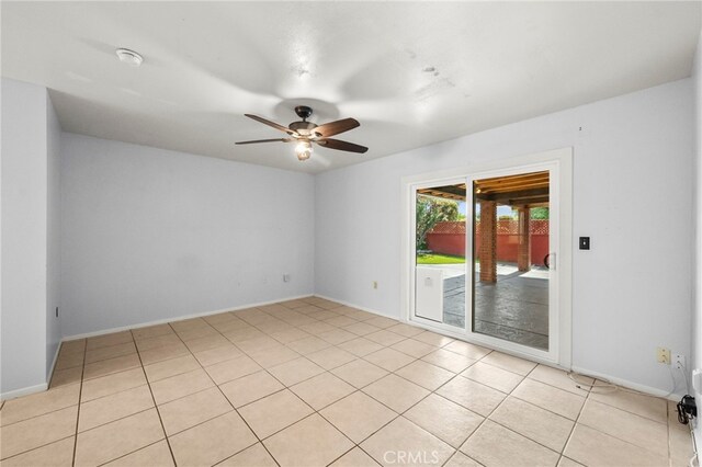 25925 Roanoke Rd, Menifee, CA 92586 - unfurnished room featuring ceiling fan and light tile patterned floors