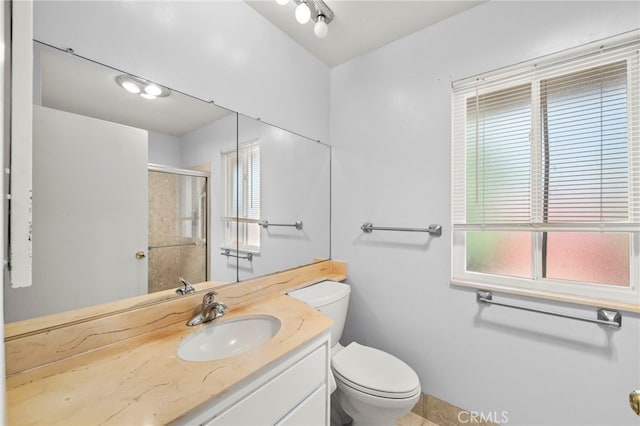 25925 Roanoke Rd, Menifee, CA 92586 - full bathroom featuring vanity and a stall shower