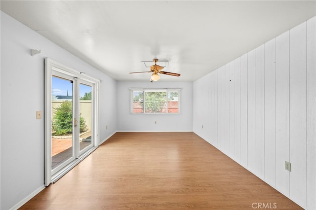 25925 Roanoke Rd, Menifee, CA 92586 - unfurnished room with wood finished floors and ceiling fan