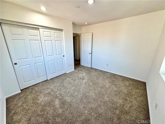 13105 Via Tuscany, Riverside, CA 92503 - unfurnished bedroom featuring carpet, a closet, and recessed lighting
