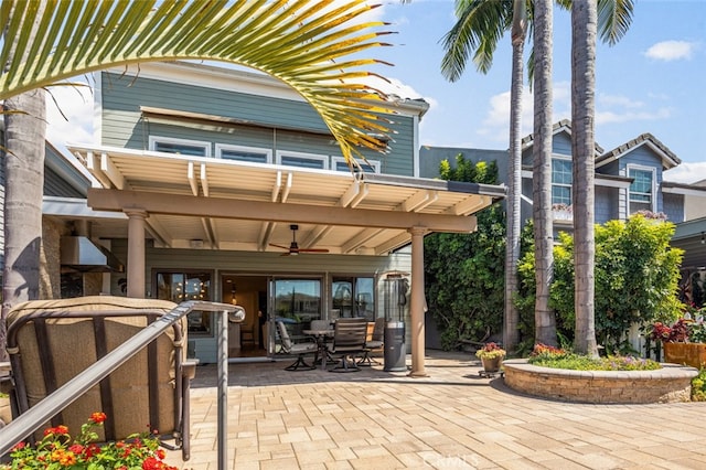 21891 Winnebago Ln, Lake Forest, CA 92630 - view of patio / terrace with outdoor dining space and ceiling fan