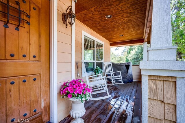 163 Wylerhorn Dr, Crestline, CA 92325 - porch featuring a grill