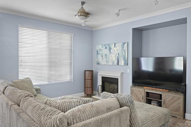 2128 Cantata # 38, Chula Vista, CA 91914 - living area with ornamental molding and a fireplace