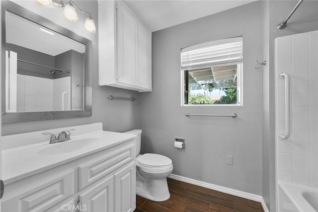 313 E S Ave, Redlands, CA 92373 - bathroom featuring wood finished floors, vanity, and  shower combination