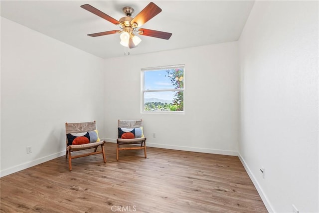 2892 Los Feliz Ct Unit 37, San Luis Obispo, CA 93401 - sitting room with light wood-type flooring and a ceiling fan