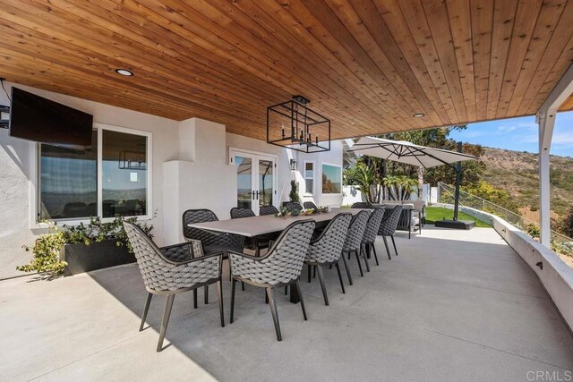 13655 Quinton Rd, San Diego, CA 92129 - view of patio / terrace featuring french doors