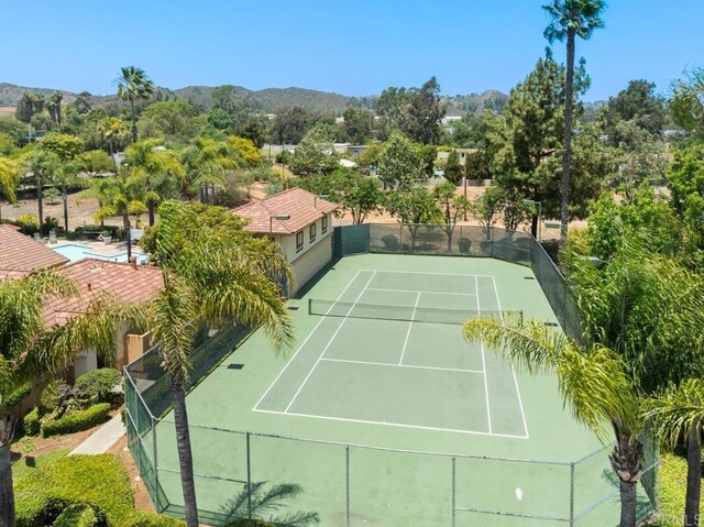 12191 Cuyamaca College Dr E Unit 213, El Cajon, CA 92019 - view of tennis court featuring a mountain view