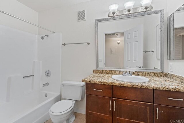 12191 Cuyamaca College Dr E Unit 213, El Cajon, CA 92019 - full bath with vanity, tub / shower combination, and tile patterned flooring