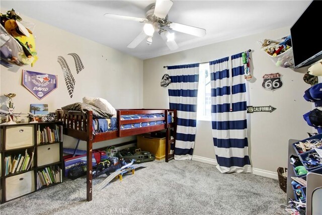 1964 Baseline Rd, La Verne, CA 91750 - carpeted bedroom featuring a ceiling fan and baseboards