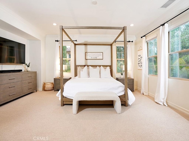 29 Via Timon, San Clemente, CA 92673 - bedroom with carpet flooring, crown molding, and recessed lighting