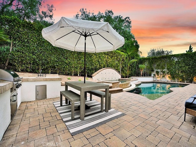 29 Via Timon, San Clemente, CA 92673 - view of swimming pool with exterior kitchen, a patio, and a pool with connected hot tub