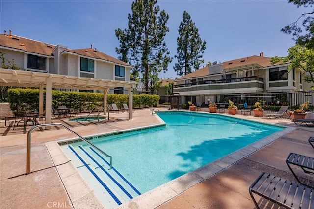 25644 Mont Pointe Unit 1A, Lake Forest, CA 92630 - community pool with a pergola and a patio area