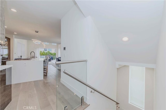 615 El Redondo Ave, Redondo Beach, CA 90277 - stairs featuring wood finished floors and recessed lighting