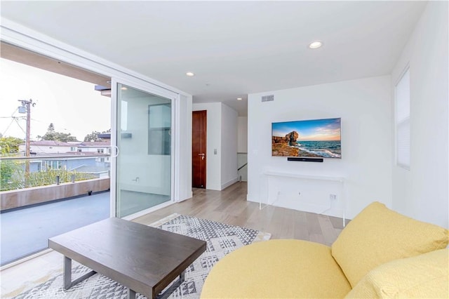 615 El Redondo Ave, Redondo Beach, CA 90277 - living room featuring recessed lighting and wood finished floors