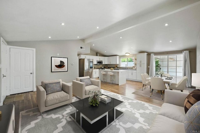 626 N Fig St, Escondido, CA 92025 - living area with light wood-type flooring and recessed lighting
