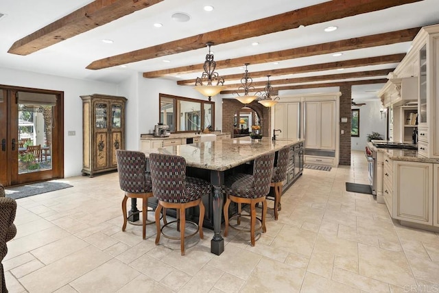 9 Rolling View Ln, Fallbrook, CA 92028 - dining room featuring recessed lighting and beam ceiling