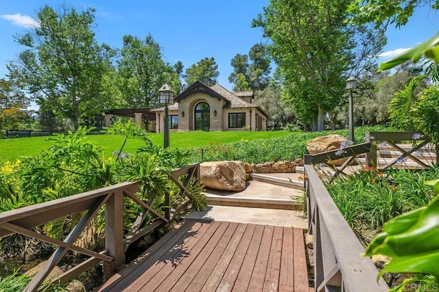 9 Rolling View Ln, Fallbrook, CA 92028 - deck featuring a yard