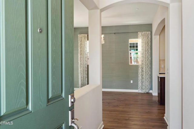 1655 Range Rd, Oxnard, CA 93036 - entryway featuring wood finished floors and arched walkways