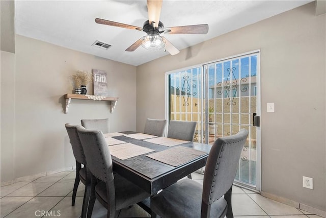 1571 S Reservoir St Unit C, Pomona, CA 91766 - dining space featuring light tile patterned flooring and a ceiling fan