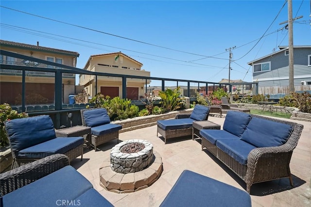 1565 Strand Way, Oceano, CA 93445 - view of patio / terrace featuring an outdoor living space with a fire pit