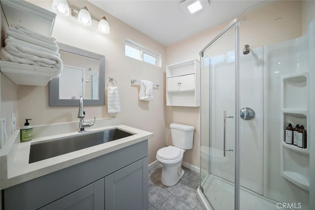 1565 Strand Way, Oceano, CA 93445 - full bathroom featuring vanity, a shower stall, and tile patterned floors